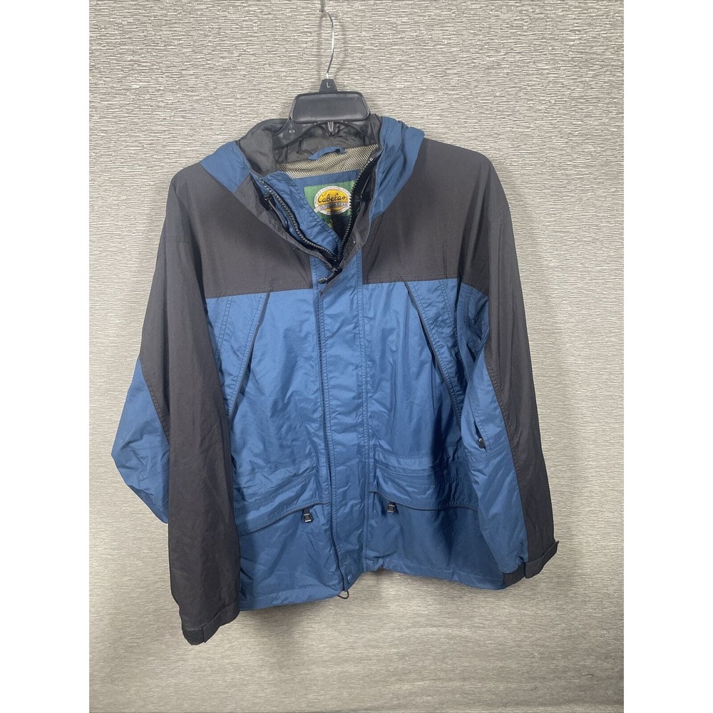 Cabelas Jacket Mens Blue And Black Outdoor Jacket Size XL